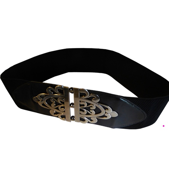 Funfash Plus Size Gothic Cinch Belt Brushed Silver - Picture 1 of 2